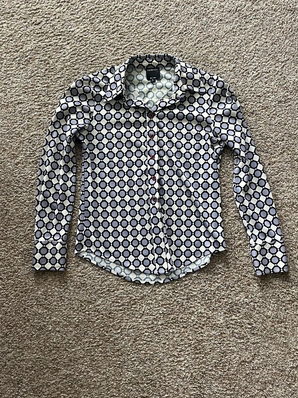 Casual Woman’s Long-Sleeve Button-Up Shirt